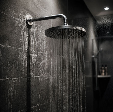 filtered shower head for hard water